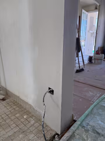 Plâtrerie après